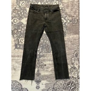 John Varatos 32LG Black Mineral-washed Jeans